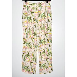 New Zara Birds of Paradise Pants Collection Wide Leg Pants Women's Size Large